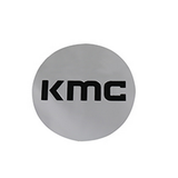 Tapa de llanta KMC Wheels KM704 con cierre a presión, logotipo en negro cromado