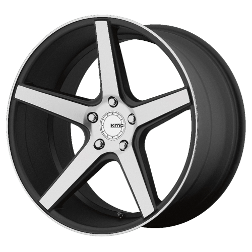 KM685 18X8 5X112 S-BLK MACH 38MM