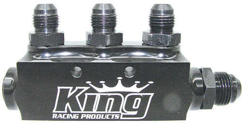 King Racing Products Fuel Block w/ Fittings