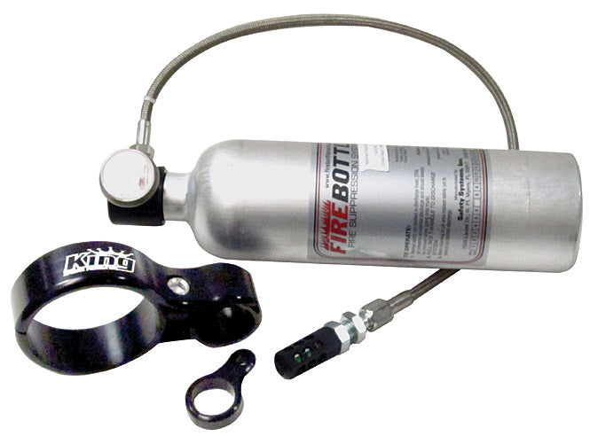 King Racing Products Fire Bottle And Clamp Kit Heat Activated