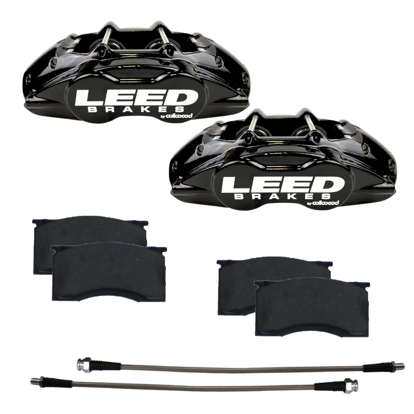 Leed Brakes 64-67 Mustang Brake Caliper/Pad Kit Black