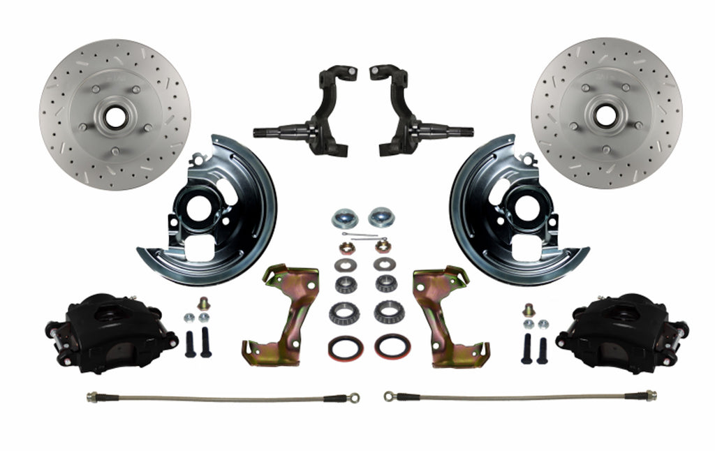 Leed Brakes A  F & X-body Spindle Mo unt Kit Cross Drilled an