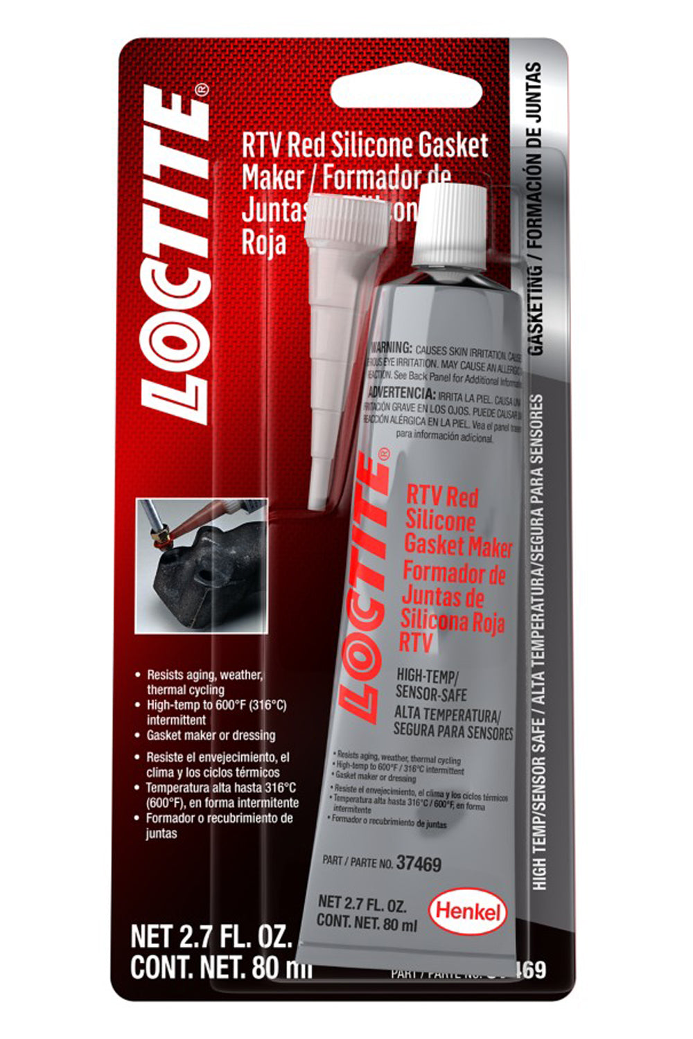 Loctite RTV Red Silicone Sensor Safe 80ml/2.7oz