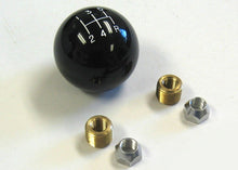 Cargar imagen en el visor de la galería, 2in Black Shifter Knob 5 Speed 3/8 x 24