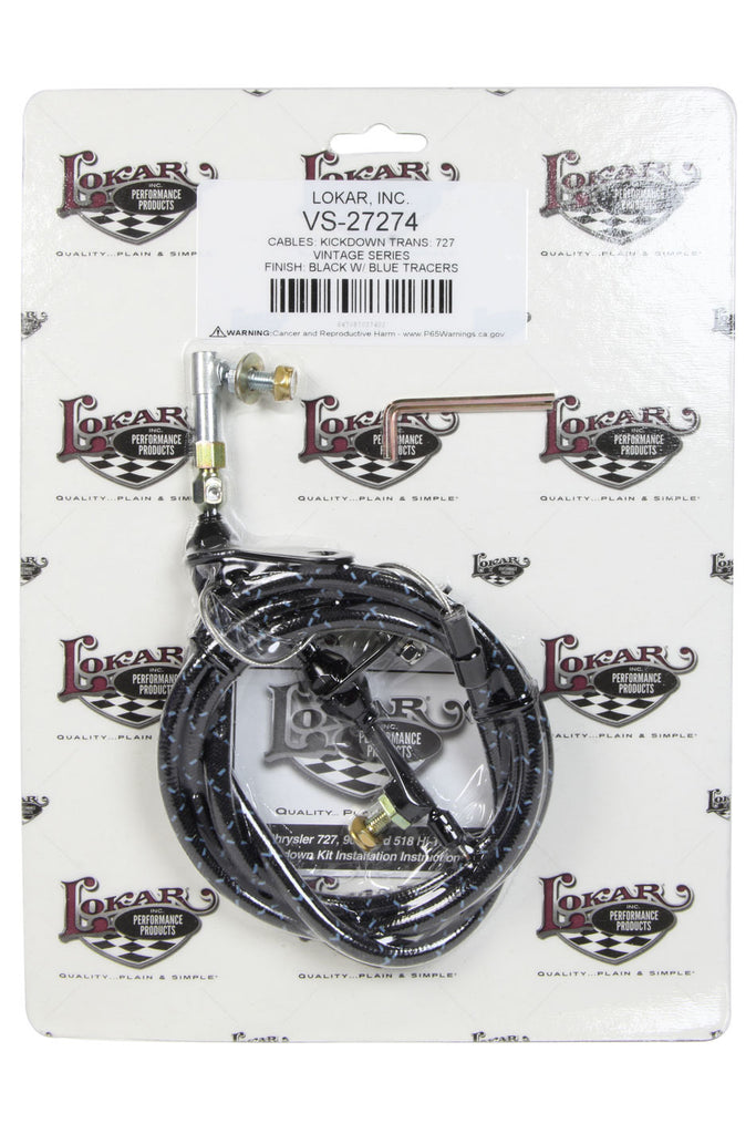 Lokar Vintage Series 727 Kickd own Cable Black Wrap