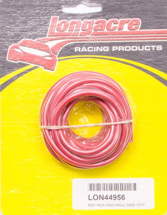 Longacre Wire 16 Gauge 15ft Red