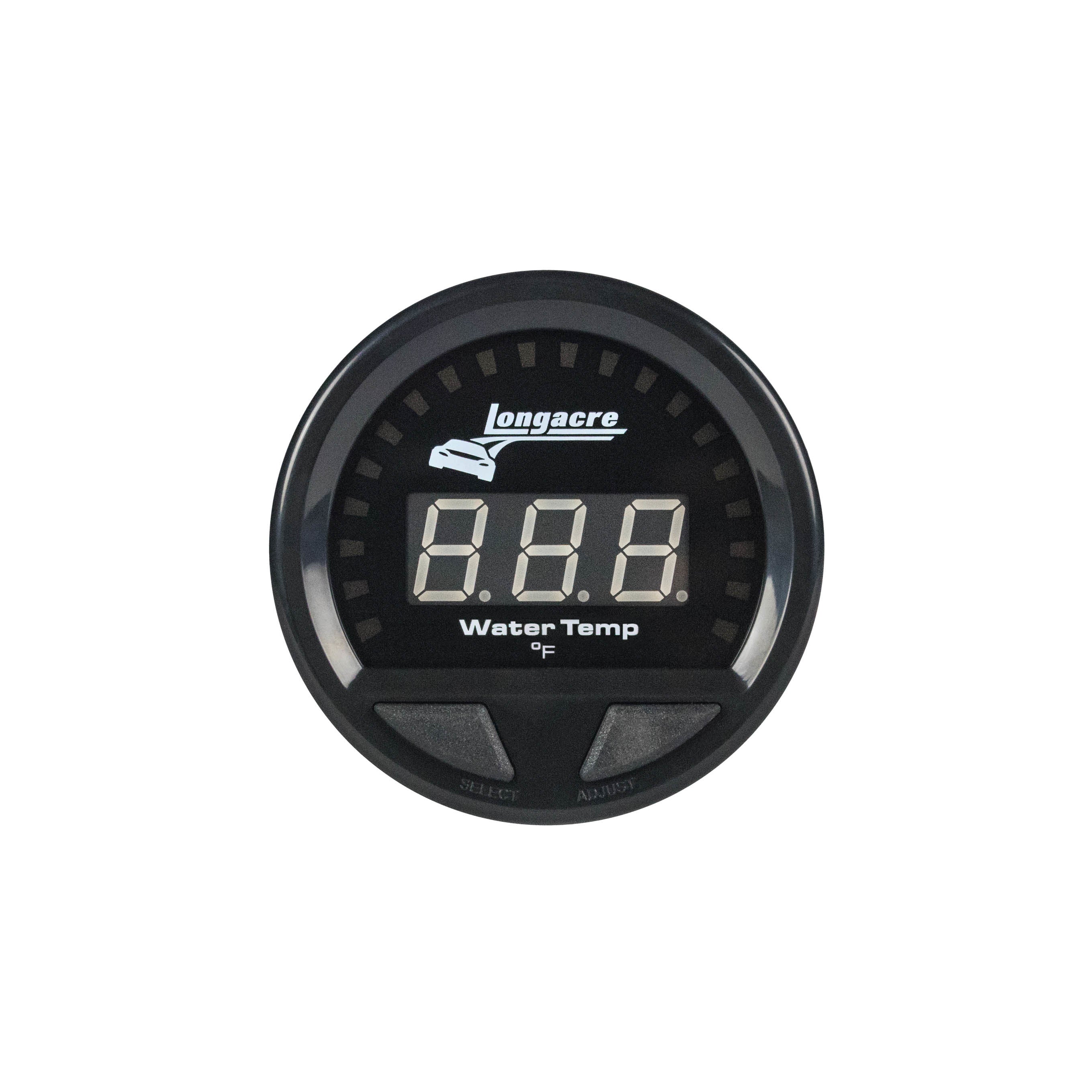 Longacre Waterproof LED Water Temp Gauge 100-280f
