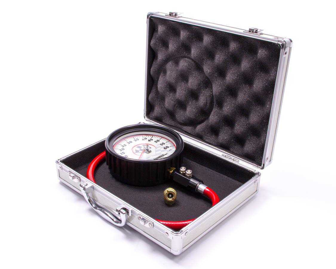 Longacre Tire Gauge 0-60PSI 4.5in GID Dual Bleed Pro