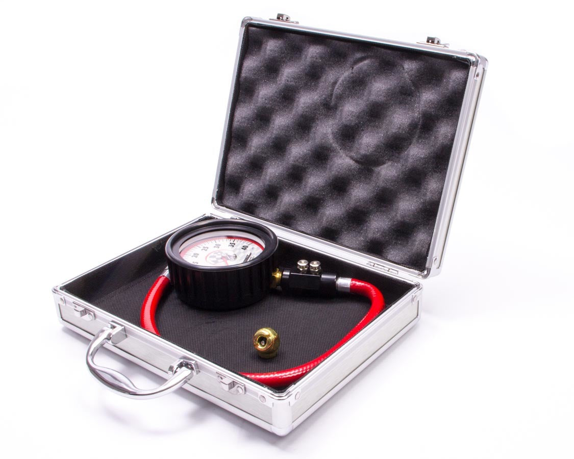 Longacre Tire Gauge 0-40PSI 3.5in GID Dual Bleed