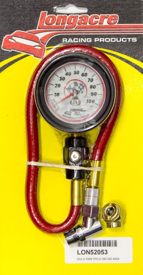 Longacre Tire Gauge 0-100PSI 2.5 in GID Deluxe