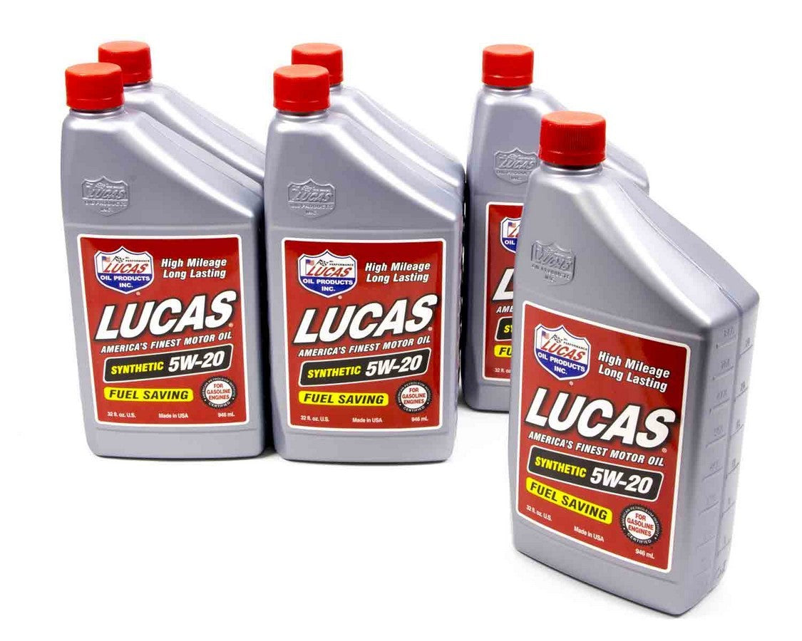 Lucas Oil Products Synthetic 5w20 Oil 6x1 Qt
