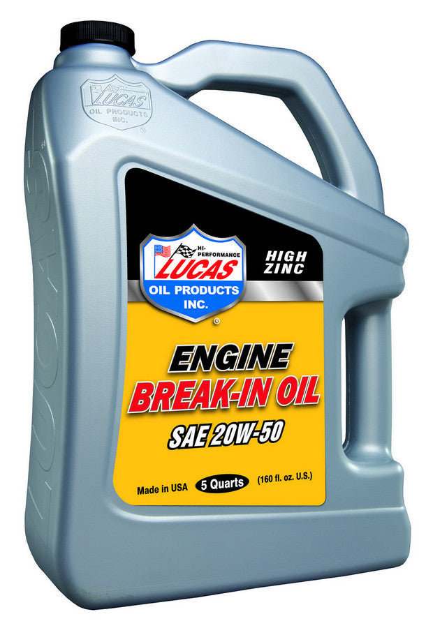 Lucas Oil Products SAE 20W50 Break-In Oil 5 Qt Bottle