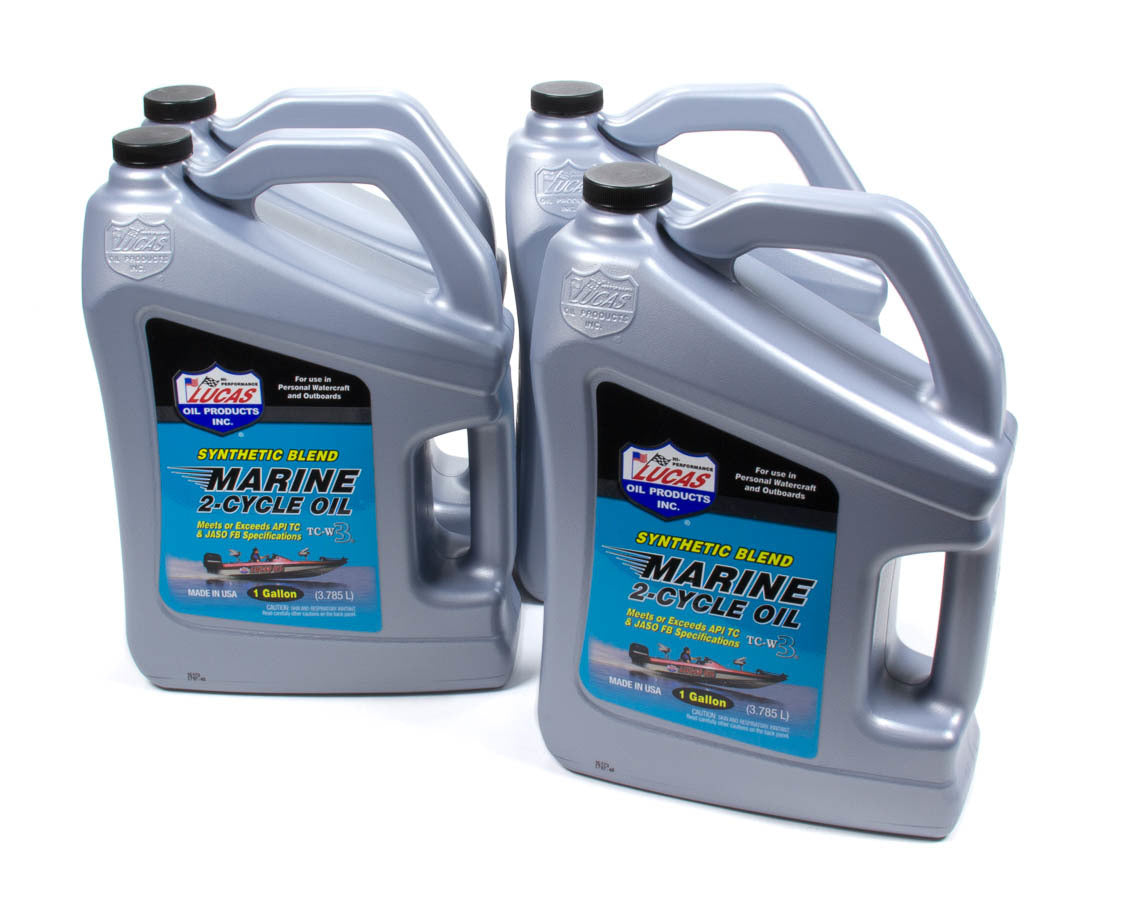 Lucas Oil Products Marine Oil 2 Cycle Case 4 x 1 Gal Syn. Blend