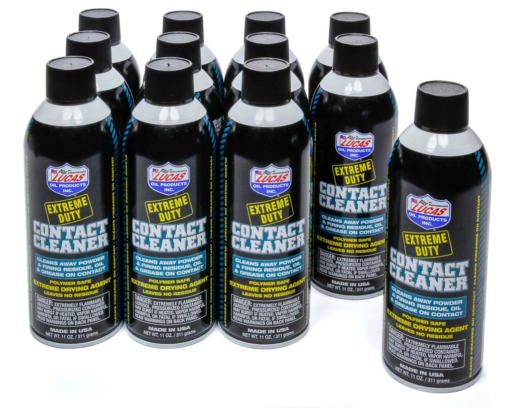 Lucas Oil Products Extreme Duty Contact Cle aner Case 12 x 11 Ounce