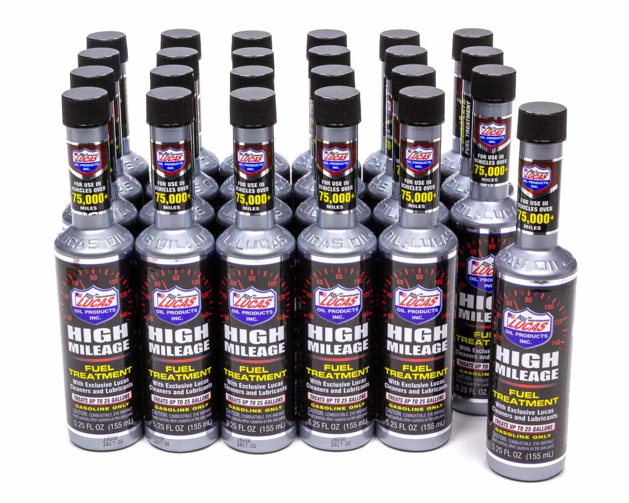 Lucas Oil Products High Mileage Fuel Treat ment Case 24 x 5.25 Oz.