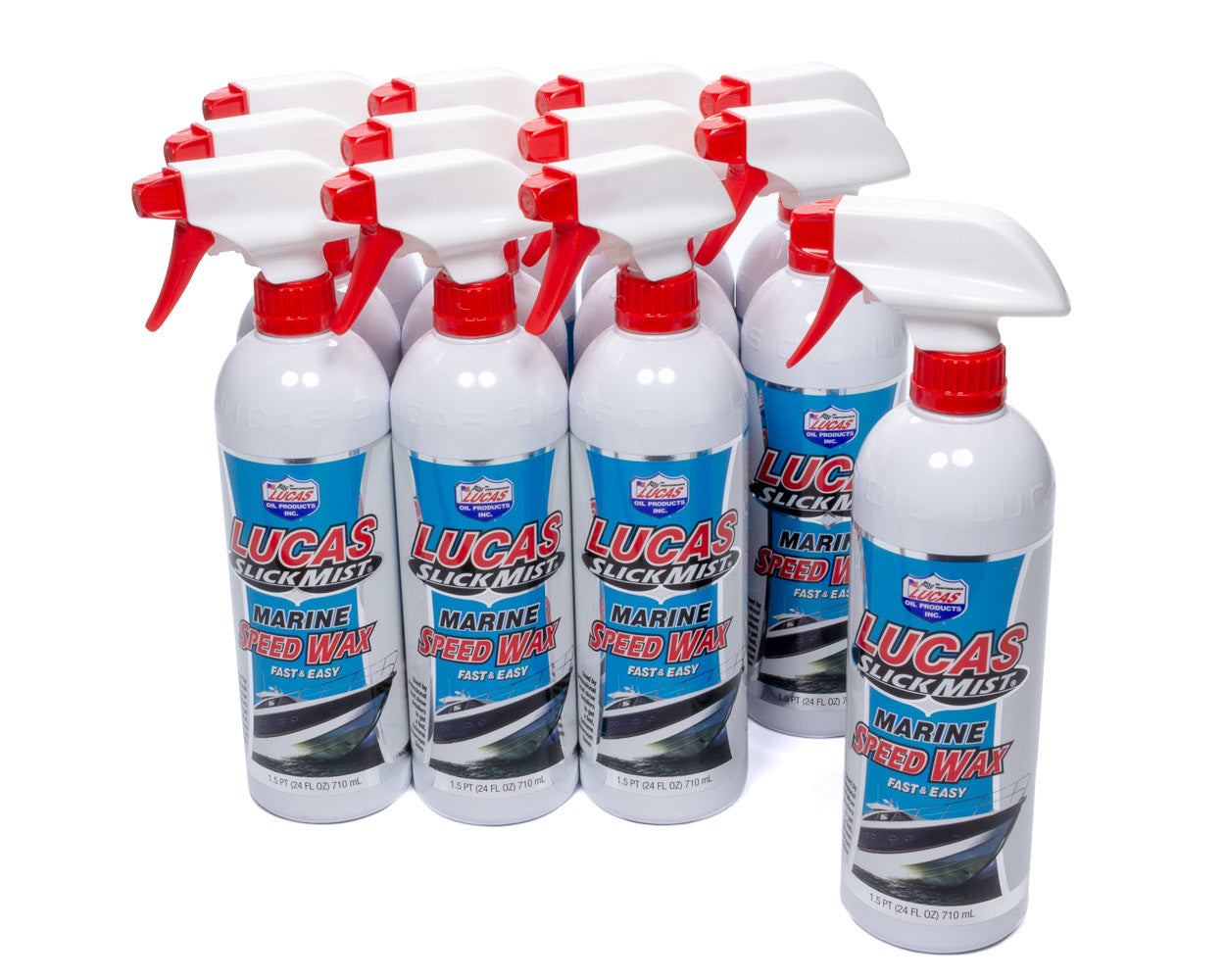 Lucas Oil Products Slick Mist Marine Speed Wax Case 12 x 24oz.