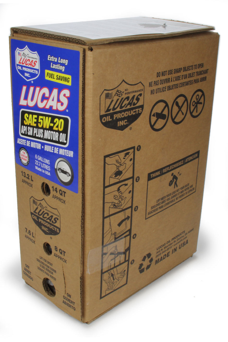 Lucas Oil Products SAE 5W20 Motor Oil 6 Gallon Bag In Box