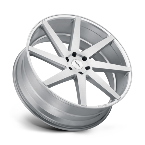 Status Wheels Brute STBRT 24x9.5 5x5.5 Silver Brushed Machined Face Wheel — 15mm Offset