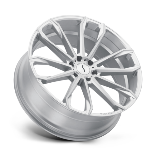 Status Wheels Masterpiece STMST 24x9.5 5x115 Silver Brushed Machined Face Wheel — 15mm Offset