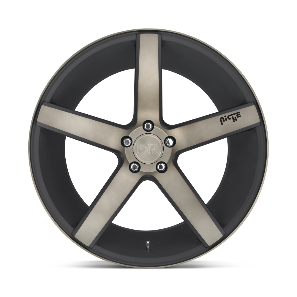 Niche Milan M134 20x8.5 5x108 Matte Black Machined Wheel — Fits Various 5x108 Vehicles