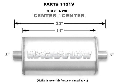 MagnaFlow Exhaust Products Stainless Muffler 3in Center In/Out