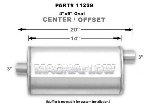MagnaFlow Exhaust Products Stainless Muffler 3in Offset In/Center Out