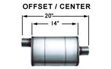 Cargar imagen en el visor de la galería, Stainless Muffler 3in Center In / Offset Out