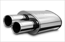 Cargar imagen en el visor de la galería, Stainless Muffler 2.25in In / Dual 3in Tips Out