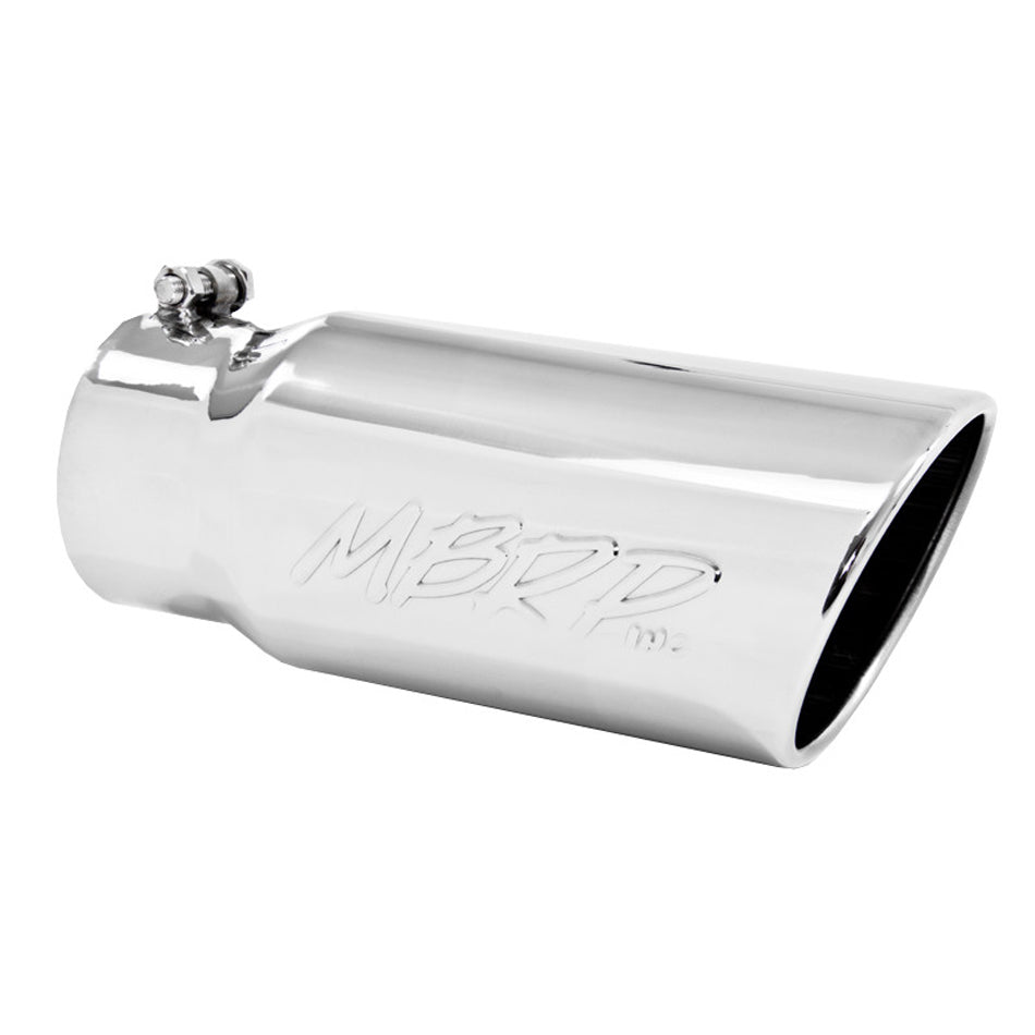 MBRP Exhaust Tip 5in O.D. Angled Roll ed End  4in inlet