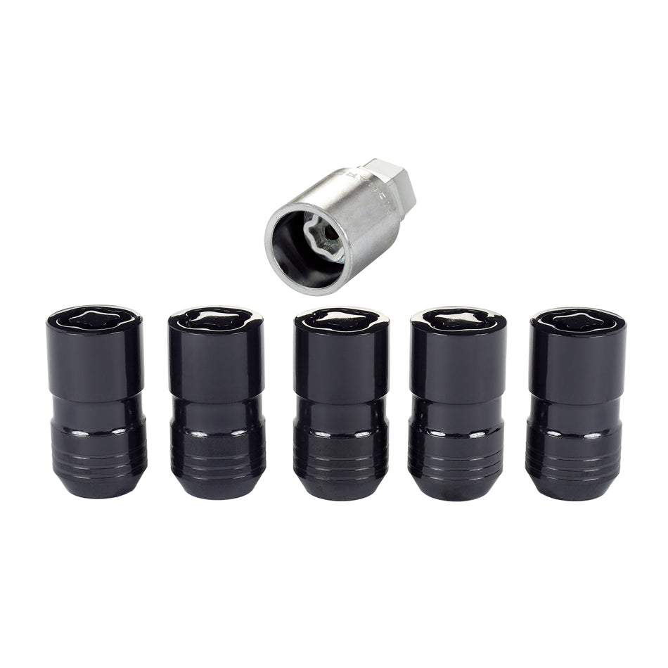 Wheel Locks 5Pcs. 18- Jeep JL 14mm x 1.5 Black