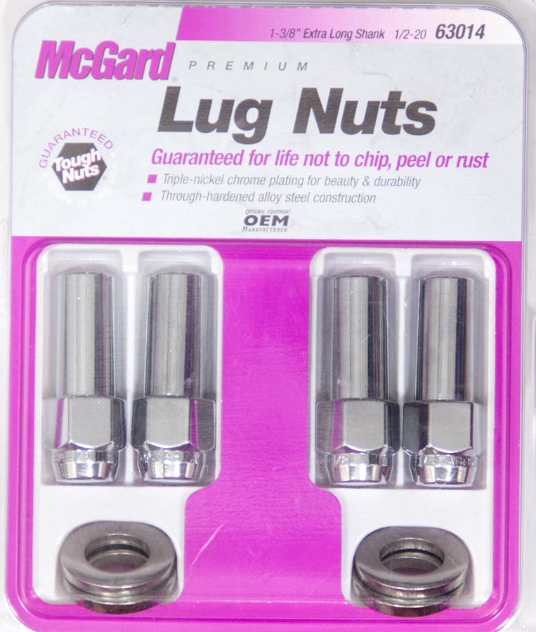 LUG NUT 1/2 X-LONG MAG W/ CENTER WASHER (4)