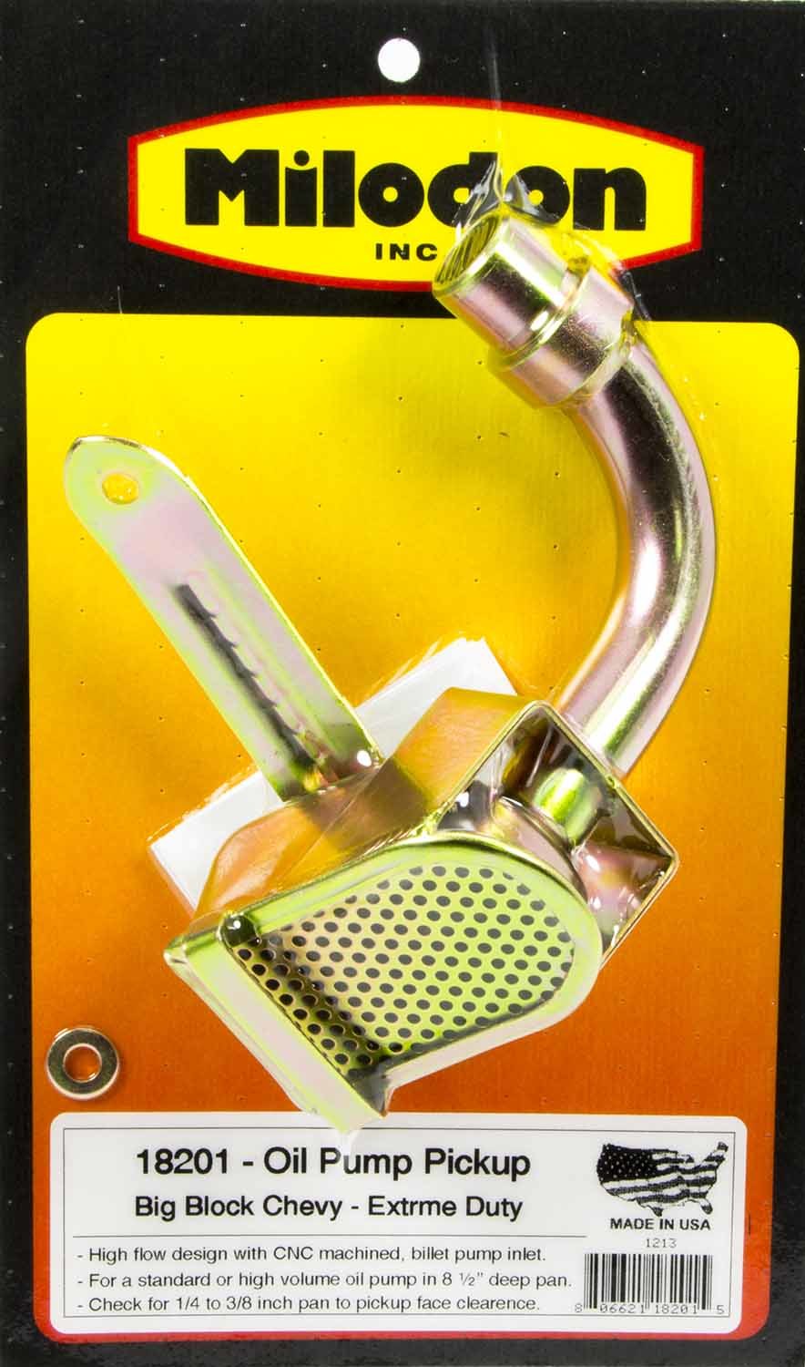 Milodon Oil Pump Pick-Up - SBC / BBC Extreme Duty