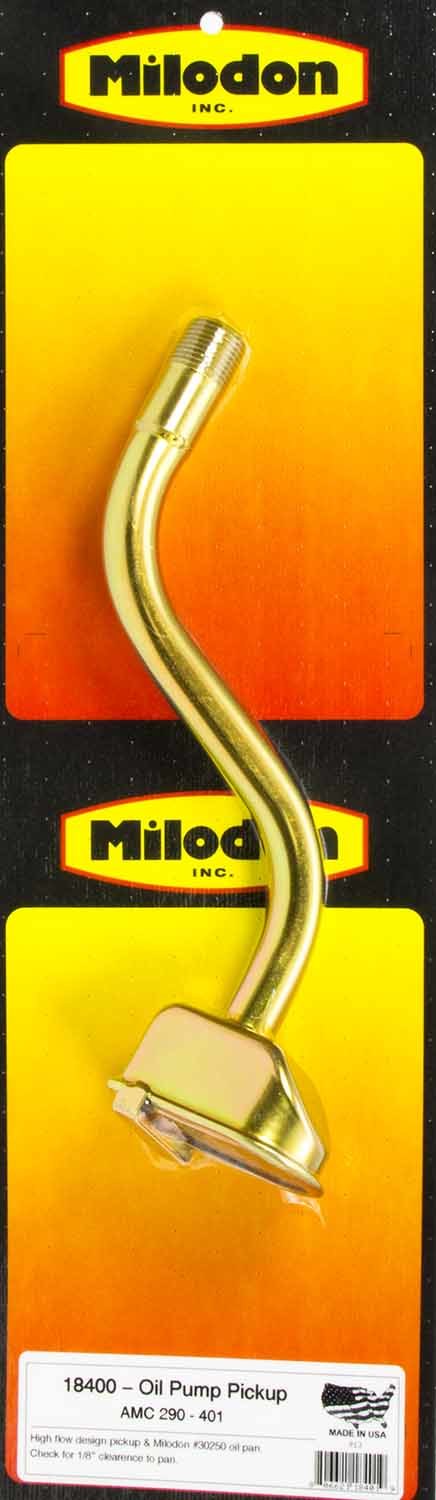 Milodon Oil Pump Pick-Up 18400 Screw-In — Fits AMC V8 9 in Deep Pan
