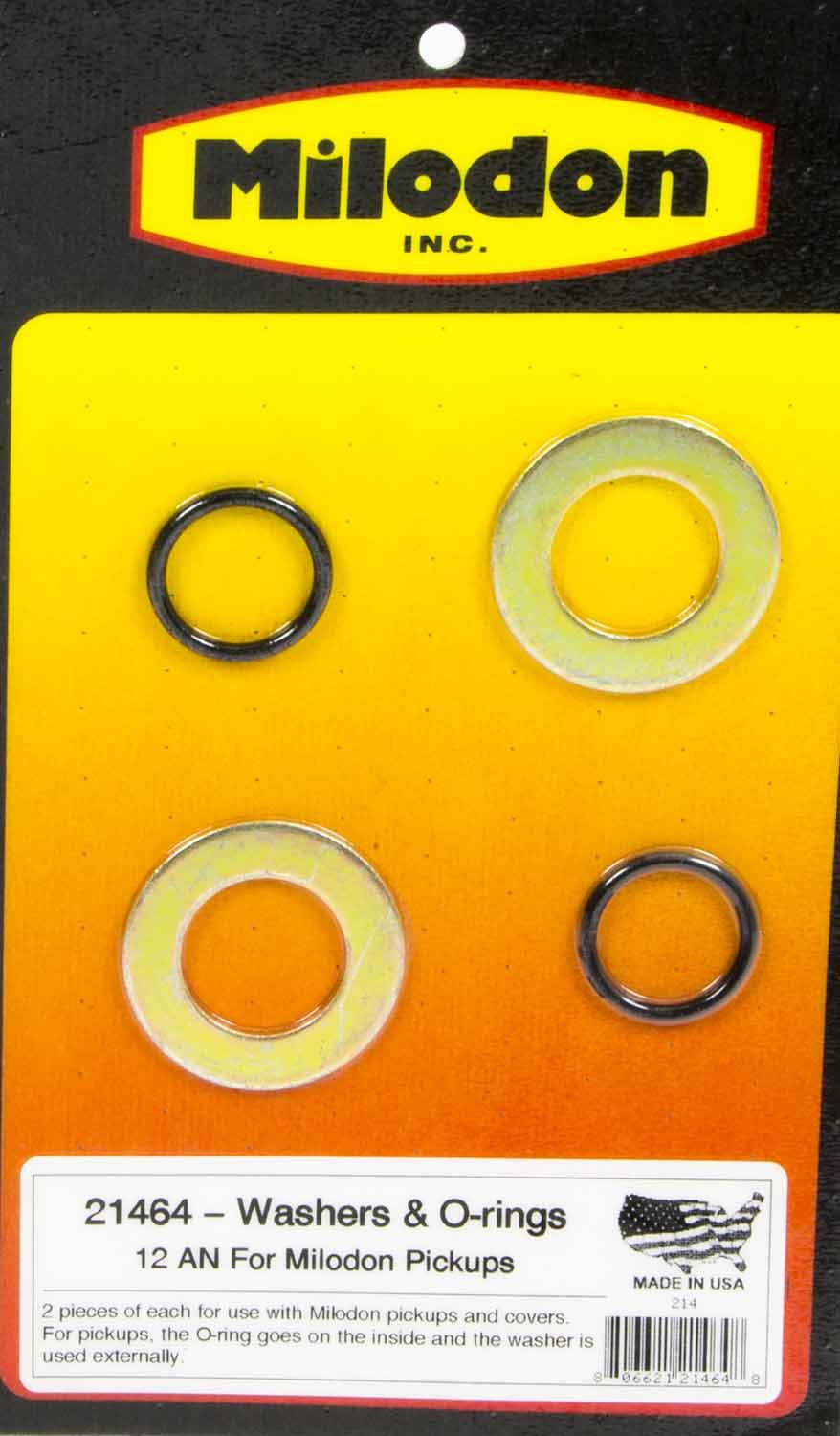 Milodon -12an Large Washers & O-Rings (2-Each)