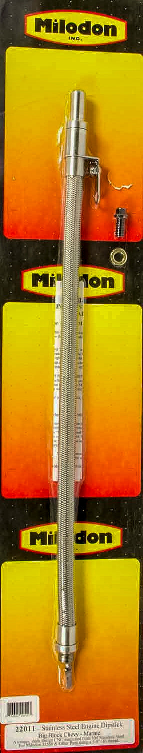 Milodon BBC S/S Engine Dipstick For 31560 Marine Pans