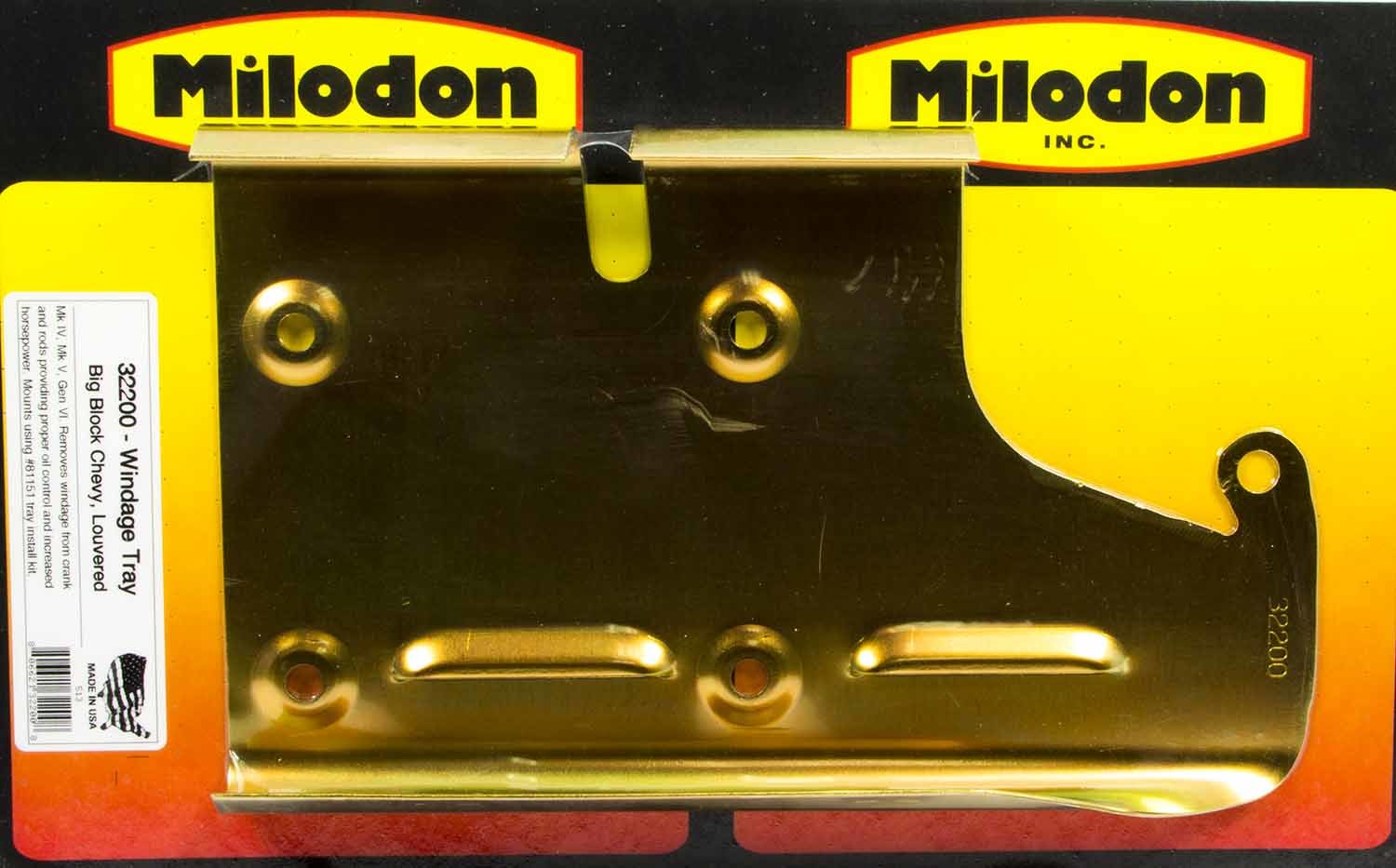 Milodon BBC Louvered Windage Tray