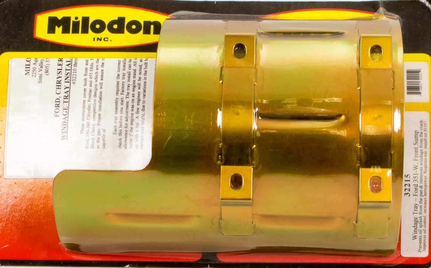 Milodon Ford 351W Windage Tray