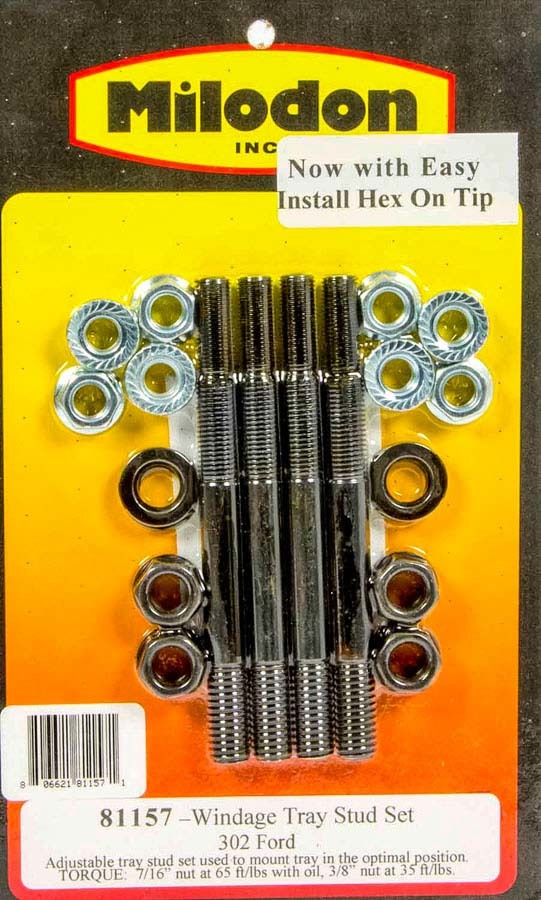 Milodon SBF Windage Tray Stud Kit