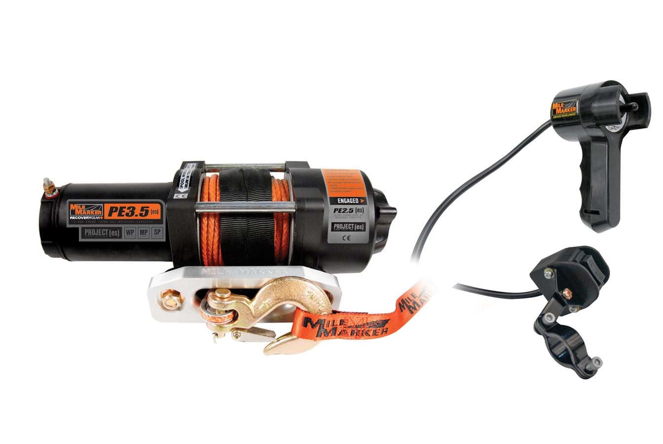 Mile Marker 3500lb Winch w/Hawse Fairlead & 12' Remote