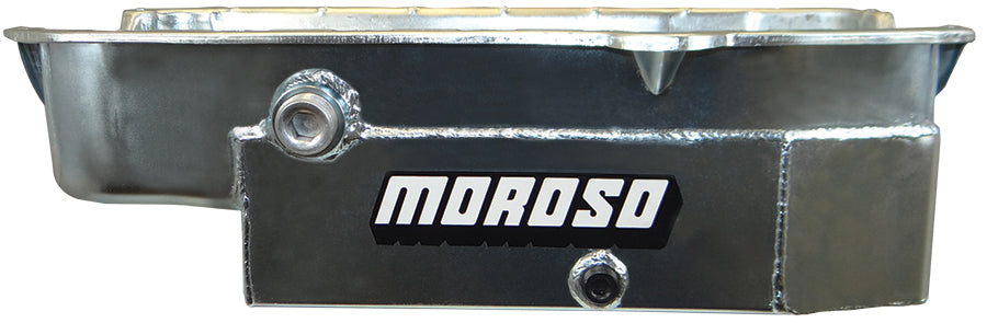 Moroso SBC 8qt CT Oil Pan - LH Dipstick