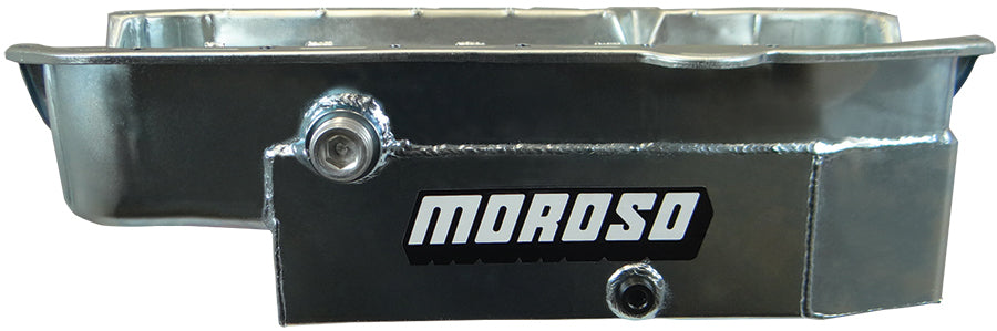 Moroso SBC 8qt CT Oil Pan - RH Dipstick 80-85