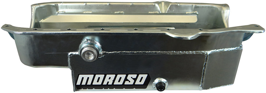 Moroso SBC 8qt CT Oil Pan - RH Dipstick 86-UP