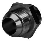 Straight Aluminum Black Anodized Fitting with O-Ring Seal