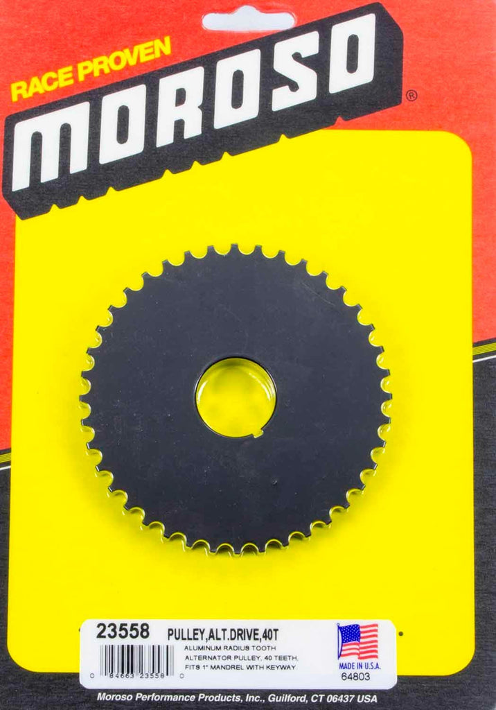 Moroso Alternator Drive Pulley 40T- Radius Tooth