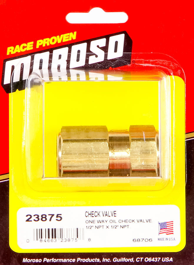 Moroso One Way Oil Check Valve