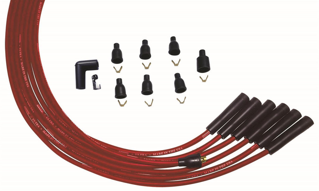 Moroso Ultra Plug Wire Set Universal 6-Cyl Red