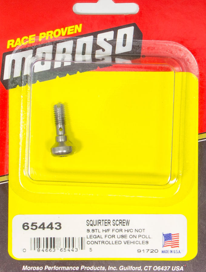 Moroso Squirter Screw-High Flow Alcohol