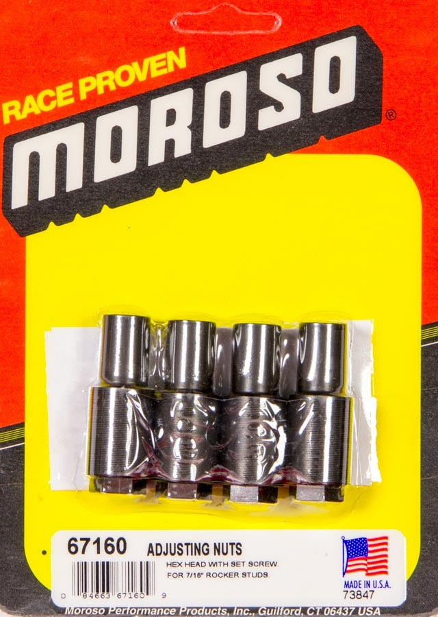 Moroso 7/16in. Rckr Studs Adj. Nut (4 Pack)