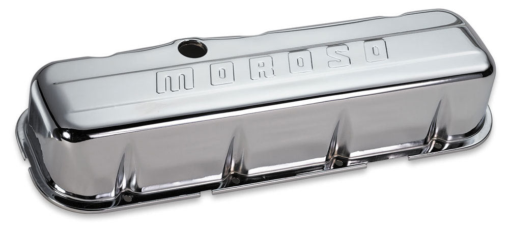 Moroso Chrome B/E Valve Covers BBC Tall w/o Baffle