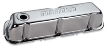 Load image into Gallery viewer, Moroso Chrome B/E Valve Covers SBF Tall w/Baffle